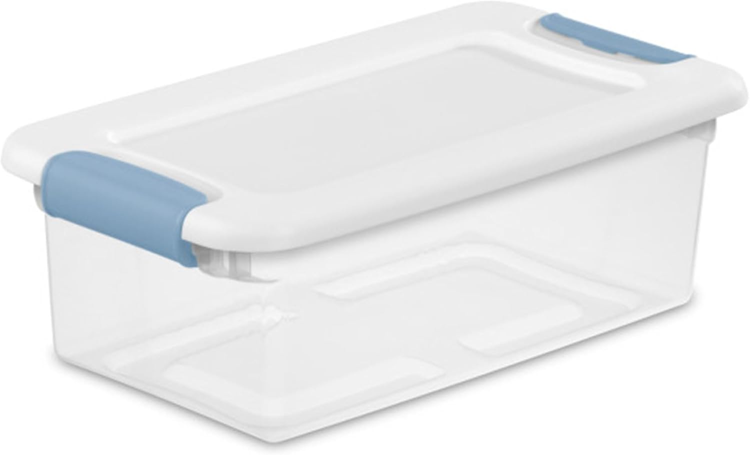 Sterilite 4-Pack 56 Quart Wheeled Latching Box, Underbed Clear Plastic Storage Organizer - Under Bed Rolling Container Bin with Lid and Wheels for Home or Dorm Bedrooms and Closets