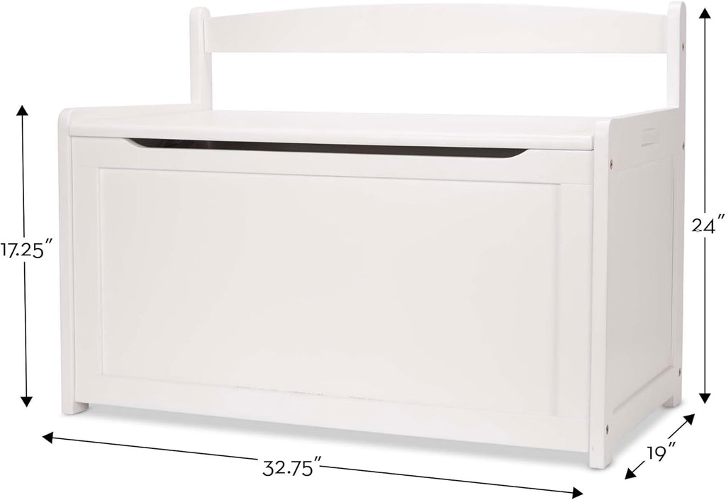 Melissa & Doug Toy Chest, Wooden Toy Storage Box with Safety-Hinged Lid, Kids Toys Storage Organizer for Playroom, Bedroom, & Montessori Classroom Furniture for Boys & Girls Ages 3+