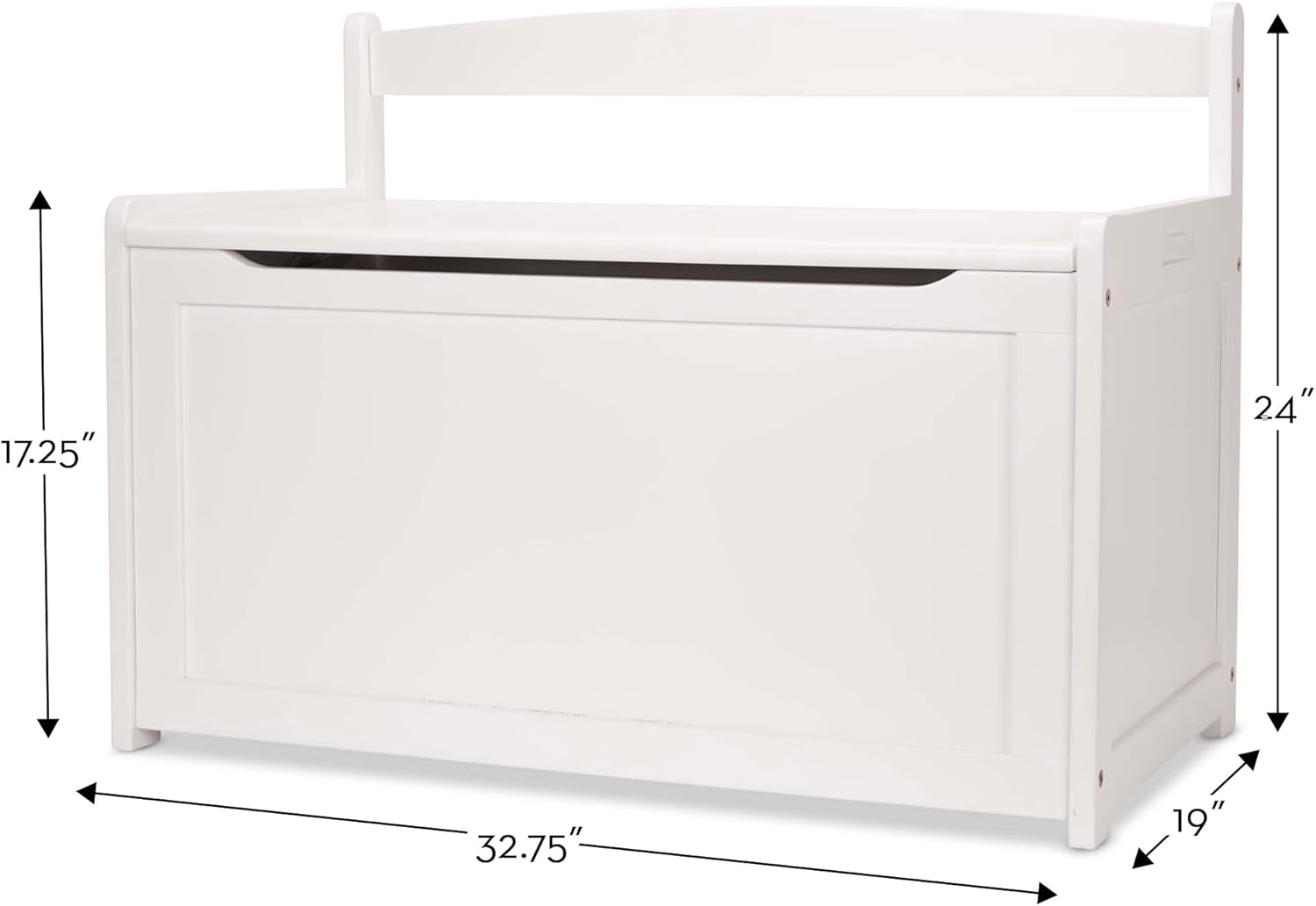 Melissa & Doug Toy Chest, Wooden Toy Storage Box with Safety-Hinged Lid, Kids Toys Storage Organizer for Playroom, Bedroom, & Montessori Classroom Furniture for Boys & Girls Ages 3+