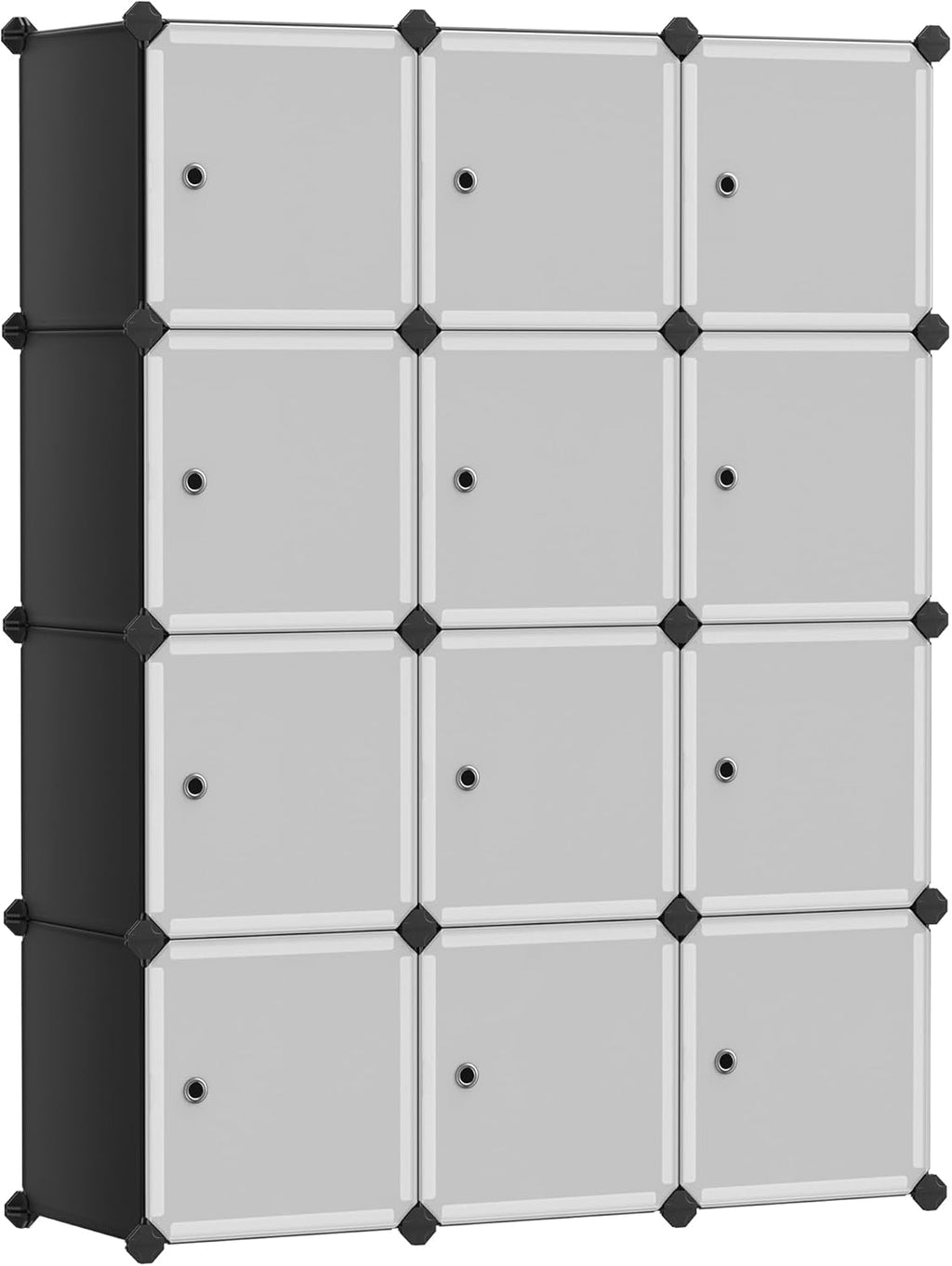 SONGMICS Cube Storage Organizer, 12-Cube Closet Storage Shelves, Modular Bookcase, Black ULPC34HV1
