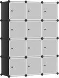 SONGMICS Cube Storage Organizer, 12-Cube Closet Storage Shelves, Modular Bookcase, Black ULPC34HV1