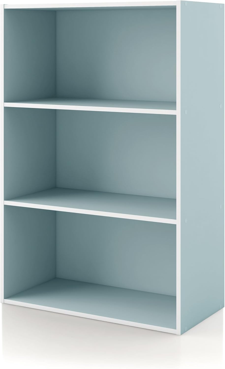 Homes: Inside + Out Apexa 2-Cube Storage Organizer Shelves, Stackable Wood Bookcase Fits Cubby Bins for Organization, Dorm Teen Room Decor & Home Office, White