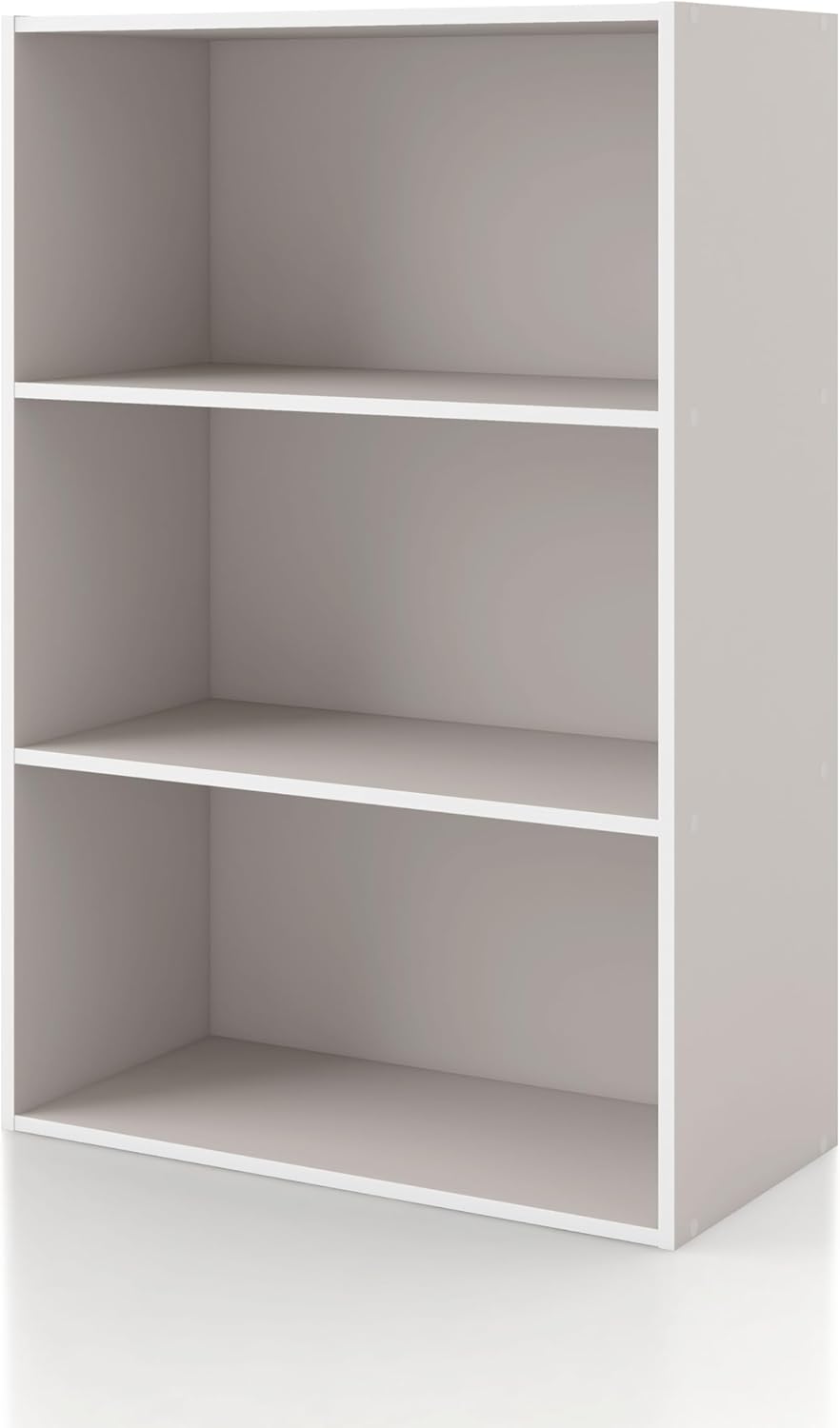 Homes: Inside + Out Apexa 2-Cube Storage Organizer Shelves, Stackable Wood Bookcase Fits Cubby Bins for Organization, Dorm Teen Room Decor & Home Office, White