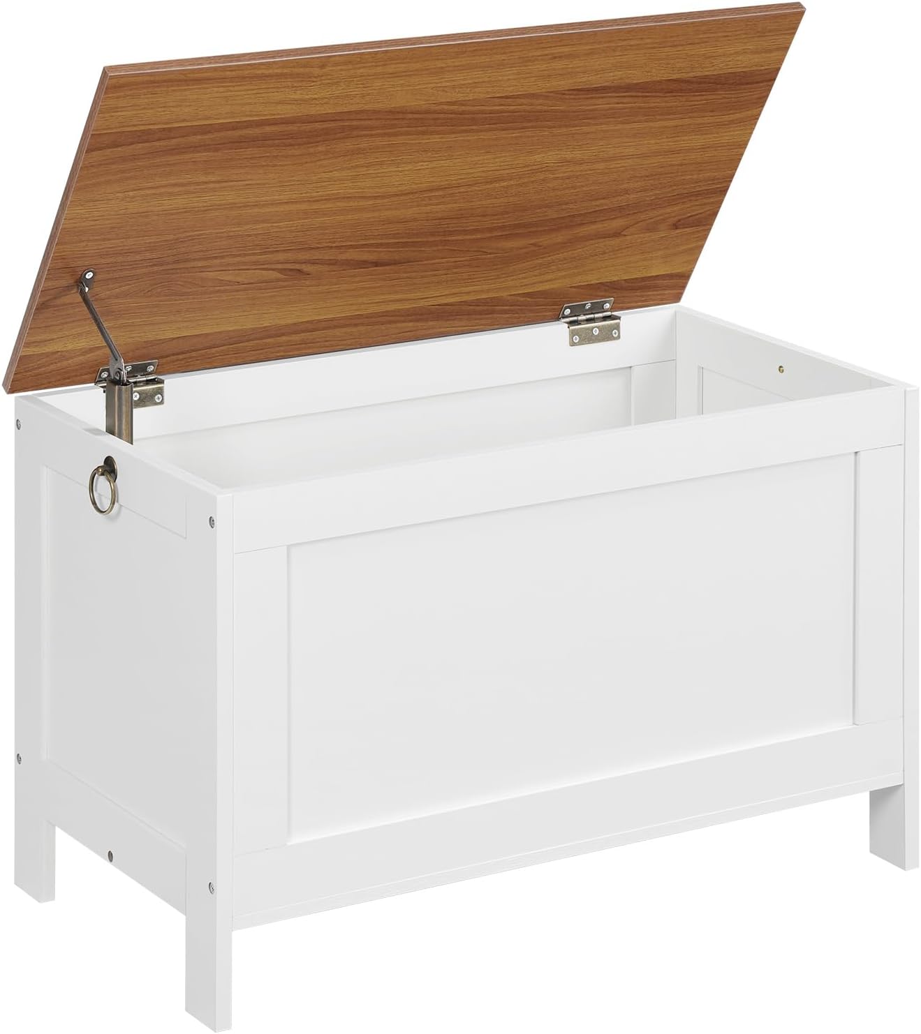 HOOBRO Toy Box, Retro Wooden Look Storage Chest with Safety Hinge, Entryway Storage Bench Supports 220 lb, 29.9 x 15.7 x 18.9 Inches Toy Chest Organizer, Easy Assembly (Rustic Brown) BF75CW01G1