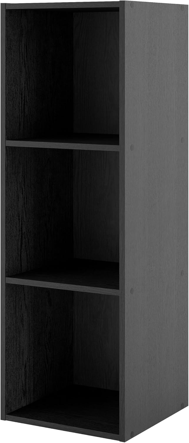 Homes: Inside + Out Apexa 2-Cube Storage Organizer Shelves, Stackable Wood Bookcase Fits Cubby Bins for Organization, Dorm Teen Room Decor & Home Office, White