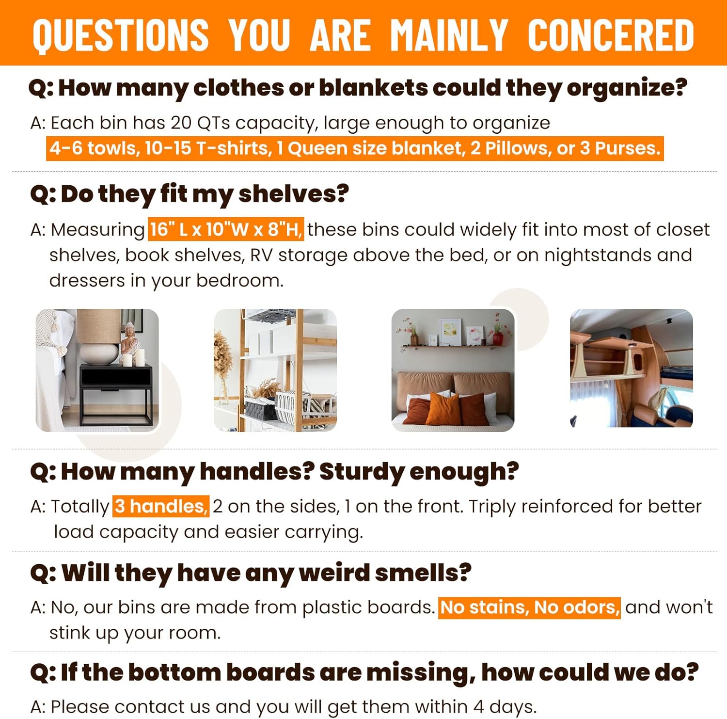 Criusia Closet Organizers Bins 4 Pack - Large Collapsible Shelf Organizer with Handles - Fabric Trapezoid Home Organization and Storage Baskets for Organizing Clothes Toy Blanket Towel Purse Hats