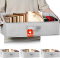 Criusia Closet Organizers Bins 4 Pack - Large Collapsible Shelf Organizer with Handles - Fabric Trapezoid Home Organization and Storage Baskets for Organizing Clothes Toy Blanket Towel Purse Hats