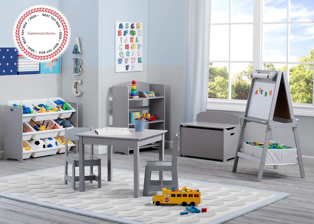 Delta Children MySize Deluxe Toy Box, Grey