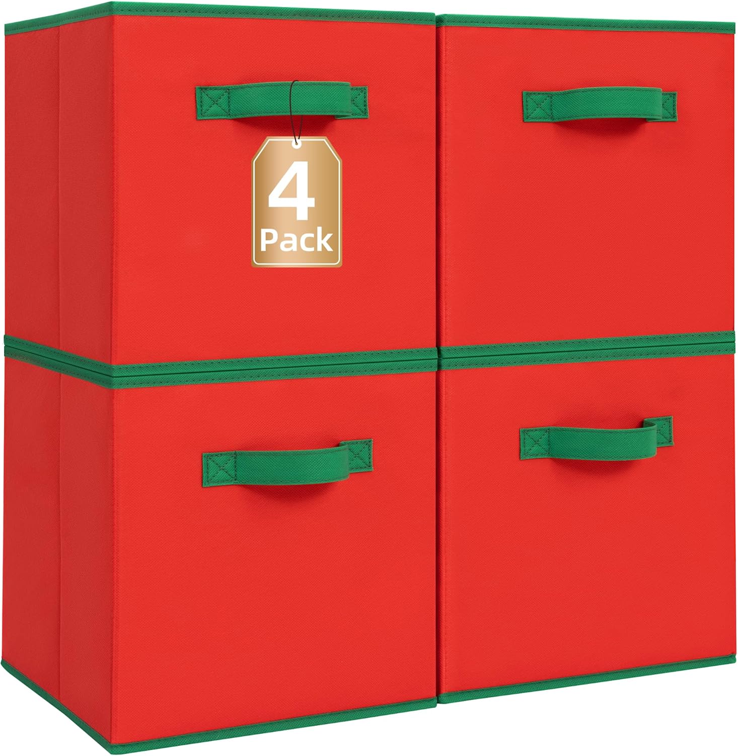 STORAGE MANIAC Storage Cubes, 11 Inch Durable 6 Pack Fabric Foldable Collapsible Bins with Handles for Organization, Closet, Shelves, Offices, Toys, Black